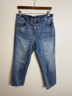 Kut from the Kloth Slim Straight Button-Fly Blue Jeans